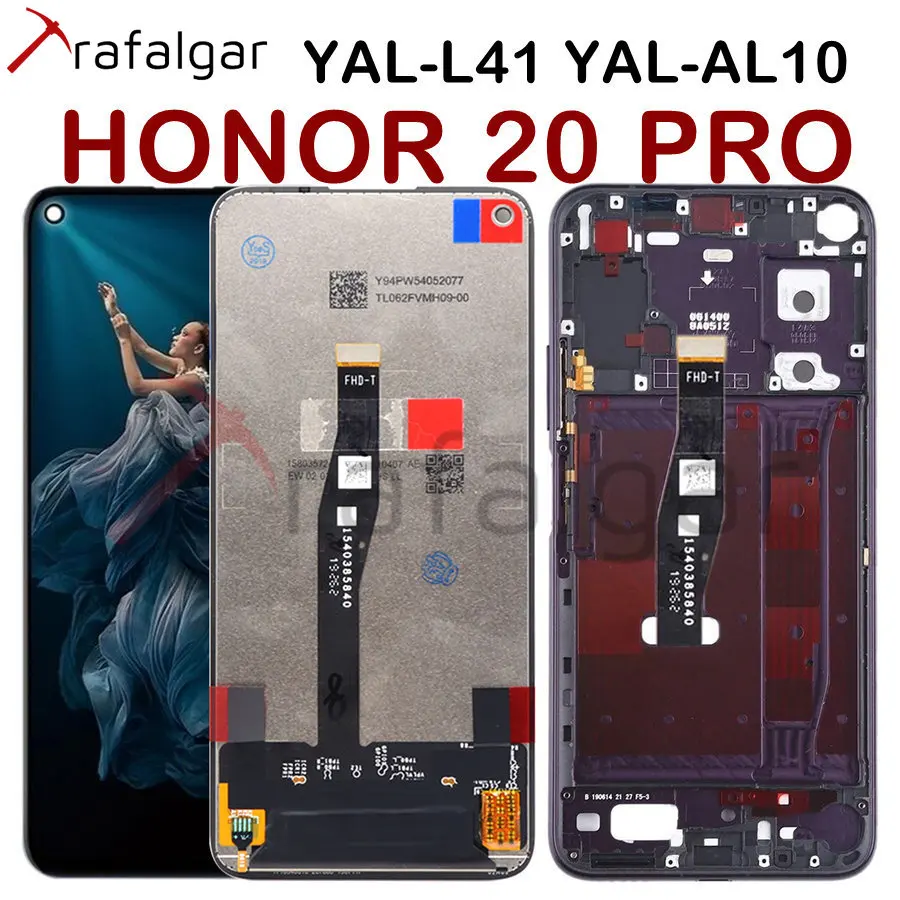 

Original LCD For Huawei Honor 20 Pro LCD Display Touch Screen Digitizer Honor 20 Pro LCD Screen With Frame Honor20 Pro YAL-L41