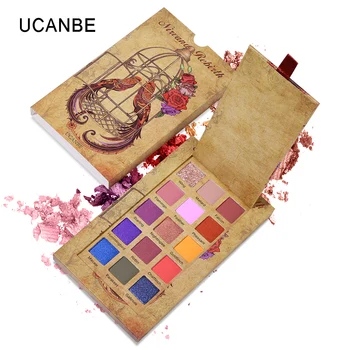 

UCANBE Cageling Matte Shimmer Glitter Eyeshadow Makeup Palette 15 Colors Eye Shadow Long-Lasting Waterproof Pigmented Cosmetics