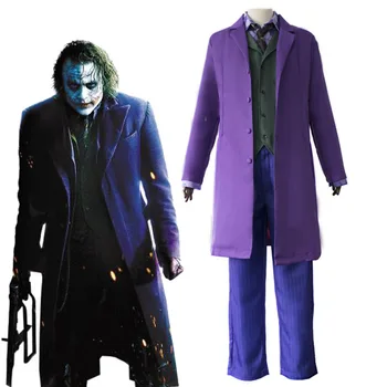 

Batman The Dark Knight Joker Cosplay Suit Full Set Outfits Men's Halloween Costumes Fancy Dress Custom Made