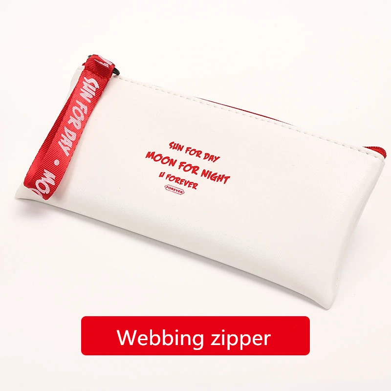White Чехол-карандаш, кожаный, школьный, розовый, черный, trousse scolaire stylo kawaii, чехол, корейский, estuche escolar kalem kutusu - Цвет: White