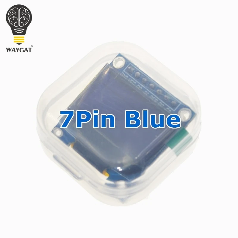 WAVGAT 0.96 Inch SPI OLED Display Module Blue color 128X64 OLED 7Pin Driver Chip SSD1306 for arduino