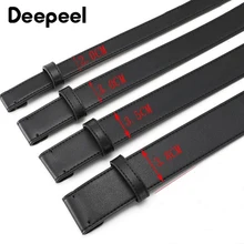 

Deepeel 2/3/3.5/3.8* 90-120cm Men's Black 2nd Layer Cowskin Belt Body Leather Craft Apparel Waistband Accessories Business Belts