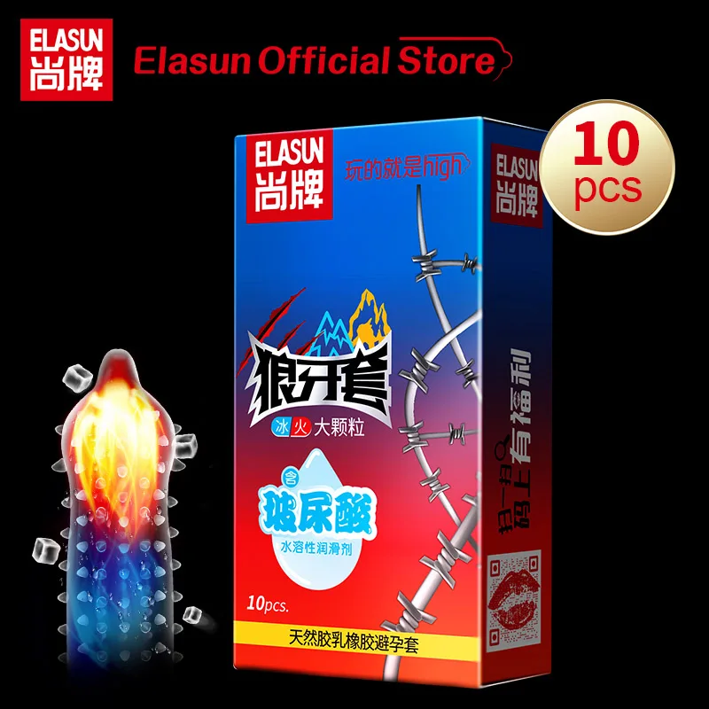 Презервативы с шипами Elasun 10 шт. для массажа точки G и интимные товары секса |