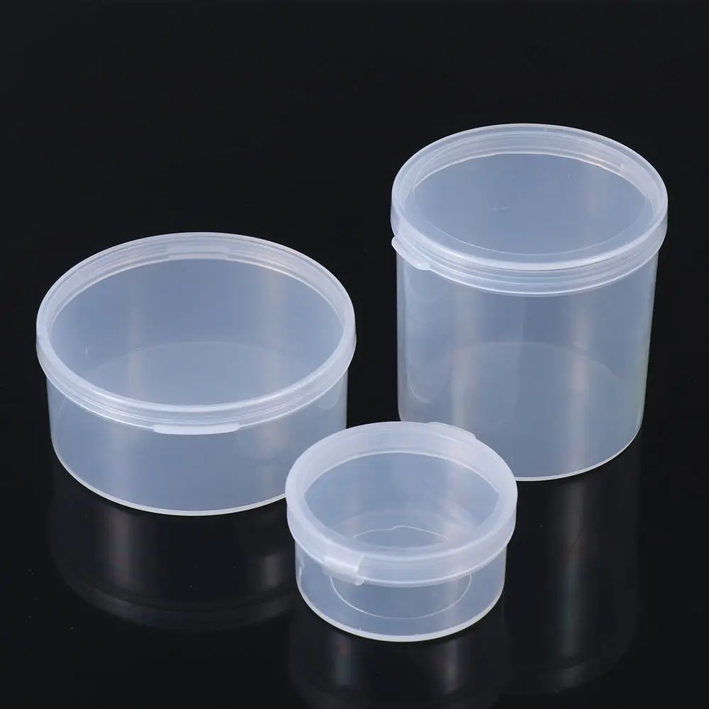 Round Plastic Box Small Size Clear Storage Containers Box with Lid for  Organizing Beads & Small Parts 5.2x2.3cm