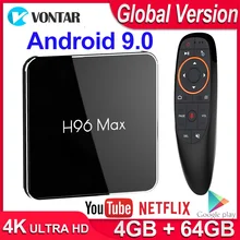 ТВ приставка Android 9,0 Smart tv BOX H96 MAX X2 4 ГБ ОЗУ 32 ГБ/64 Гб Amlogic S905X2 60fps Youtube Netflix 4K ТВ приставка Android tv H96max X2