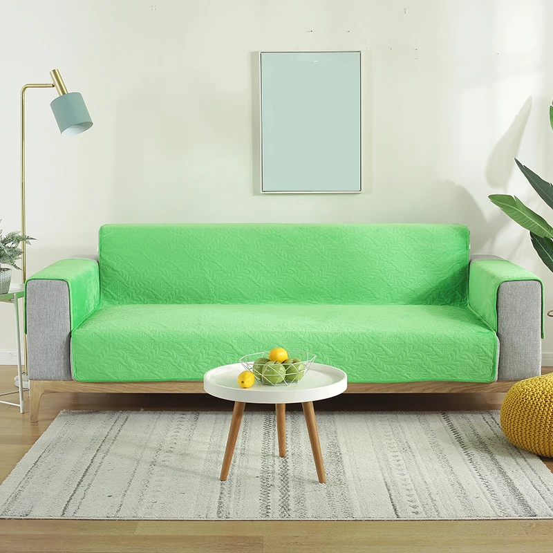 Green Нескользящий коврик для дивана и дивана для собак, плюшевый чехол для дивана, чехол для дивана для гостиной, чехол для дивана, защитный чехол для мебели, чехол для дивана - Цвет: Green
