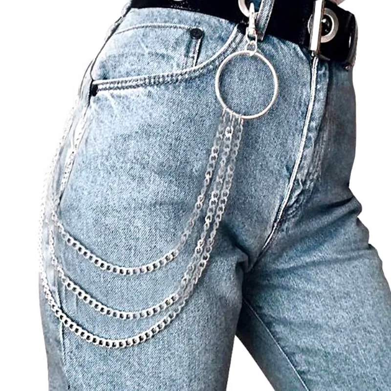 

Pants Chain Trousers Key Chains Unisex HipHop Metal Punk Wallet Belt Keychain Jewelry