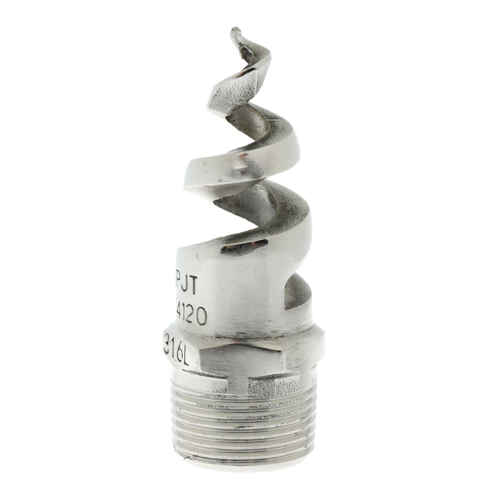 Spiral Cone Atomization Spray Nozzle 3/4 inch /Male/ 316L Stainless Steel 120 Degree Spiral Nozzle