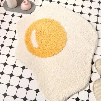 

Egg-shaped Rugs NO Lint Carpet Carpet Artificial Wool Sheepskin Hairy Mat Faux Fluffy Mats Kid Room Area Rug for Room 70*58 cm