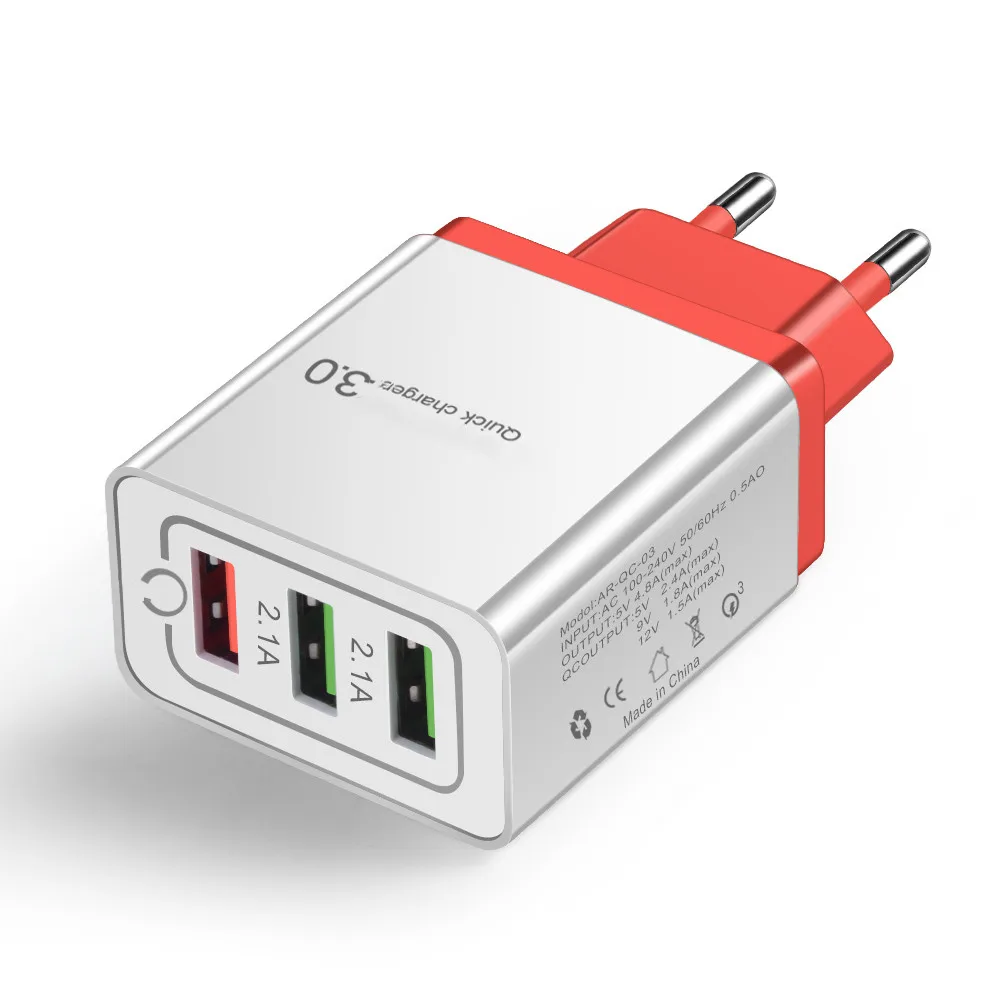 Universal 5V 3A USB Quick Charge 3.0 18W Phone Charger for iphone 7 8 X Huawei EU Plug QC3.0 Fast Charging Multi Charger
Universal 5V 3A USB Quick Charge 3.0 18W Phone Charger for iphone 7 8 X Huawei EU Plug QC3.0 Fast Charging Multi Charger