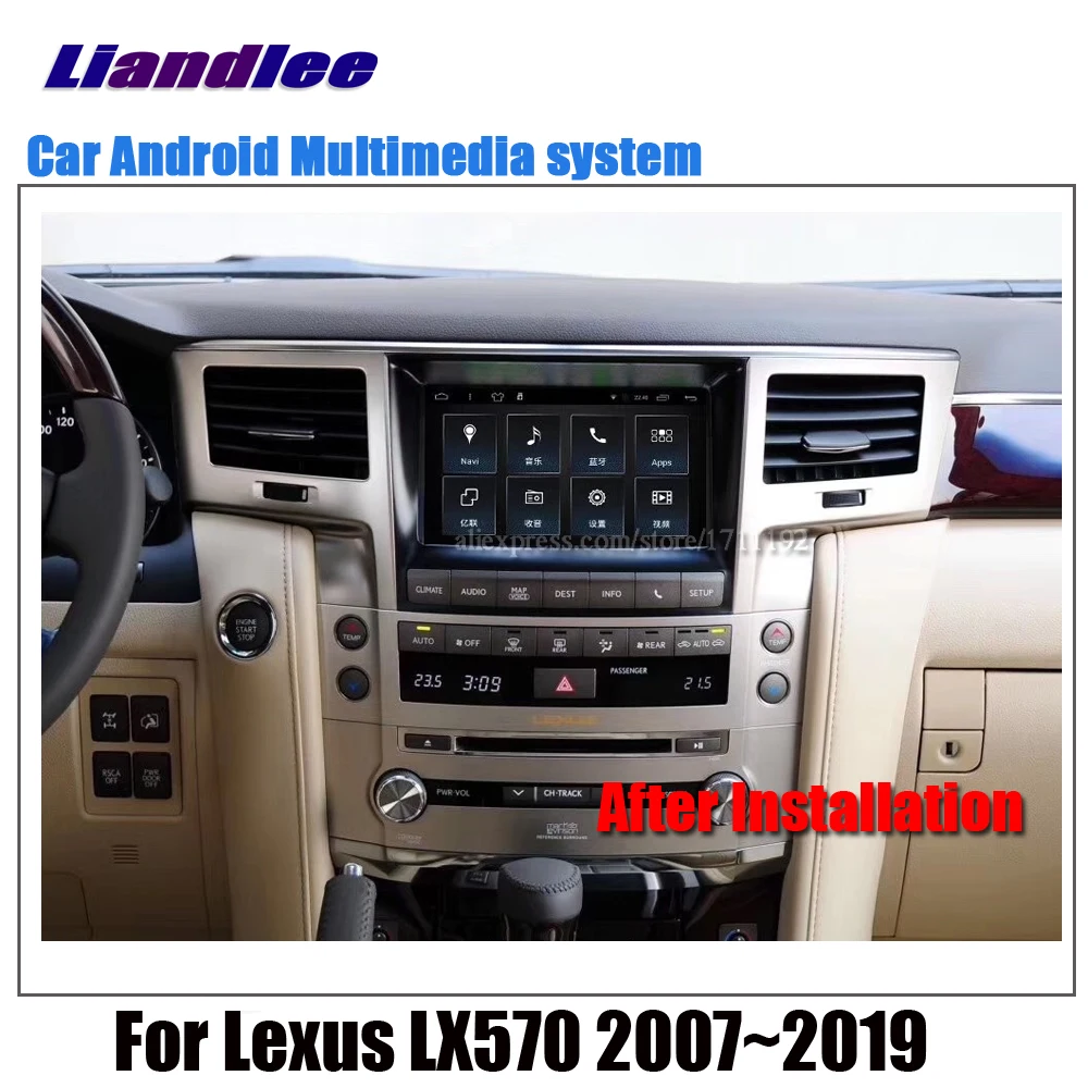 Liandlee 8 дюймов Android 8,1 для Lexus LX570 2007~ обоих концах для подключения внешних устройств к автомобильной Экран Carplay DSP BT gps-навигатор карта медиа