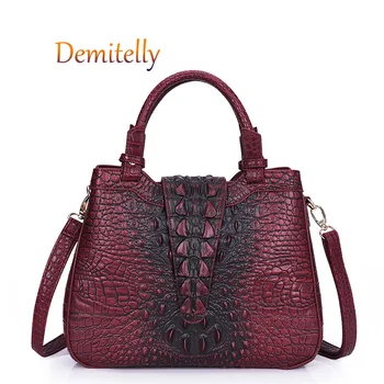 

Summer New Style Crocodile Embossed Women's Handbag Luxury Brand Design Shoulder Messenger Bag Fashion Lady Tote Bag Wallet