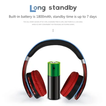 

GTIPPOR Stereo Wireless Headphone Bluetooth Headset Wired Headphone Over Ear FM Radio Micro SD Card MP3 Play With Microphone