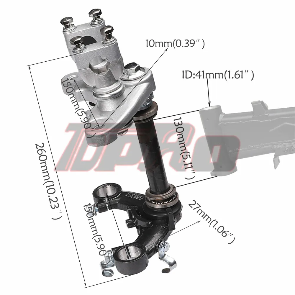 TDPRO 22 мм мотоцикл тройной дерево руль зажим Riser Fit 90B вилка CRF50 TTR50 50cc 70cc 90cc 110cc мини Грязь Яма Trail велосипед