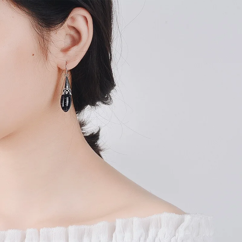 Новинка модные высококачественные серьги капельки из искусственного клевета