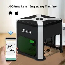 WAINLUX – Machine à graver Laser K6 CNC, graveur Laser Portable, Support connexion PC et Wifi, gravure Laser sur bois, gamme 80x80mm
