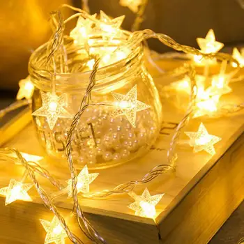 

String Light Five-Pointed Star 2m 20 Pcs LED String Light Decorative Lights for Christmas Wedding Room Decoration