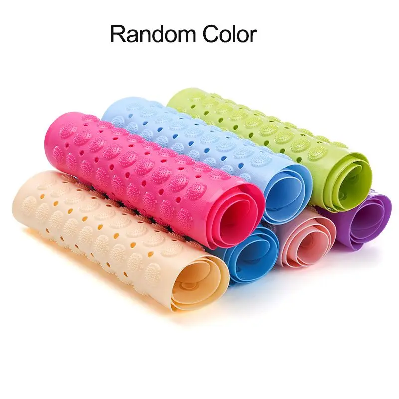 Rectangle 35x70cm PVC Silicone Anti-skid Bath Mats Soft Bathroom Massage Mat with Suction Cup Non-slip Shower Bathtub Carpet