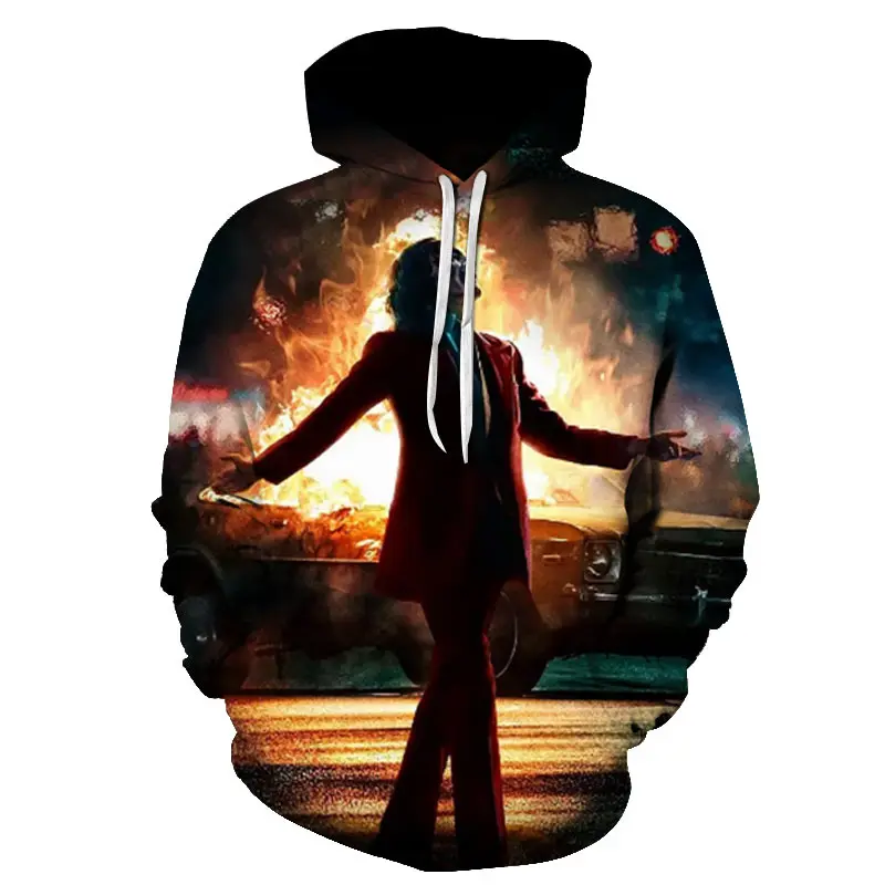 

O joker 3D Print Sweatshirt Hoodies Men and women Hip Hop Funny Autumn Streetwear Hoodies Sweatshirt For Couples Clothes