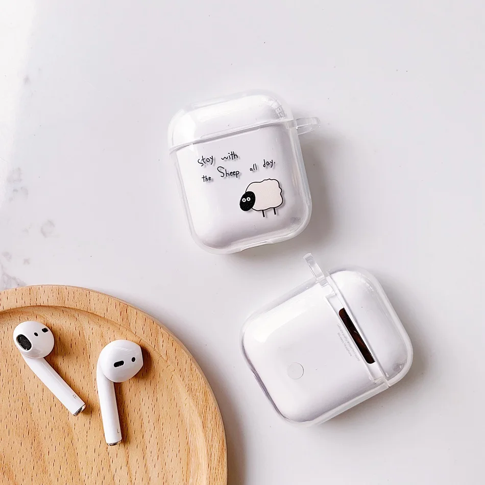 Прекрасный для Airpods2 беспроводной зарядный чехол силиконовый мягкий ТПУ чехол для Air Pods Чехлы милые брелоки Противоударная коробка для наушников сумка