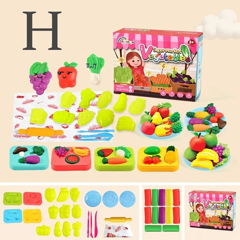 Pretend Play Dough Tools Sets para Crianças, Brinquedos da Casa, Macarrão,  Sorvete, Máquina De Bolo, Plasticina Criativa DIY, Moldes De Argila -  AliExpress