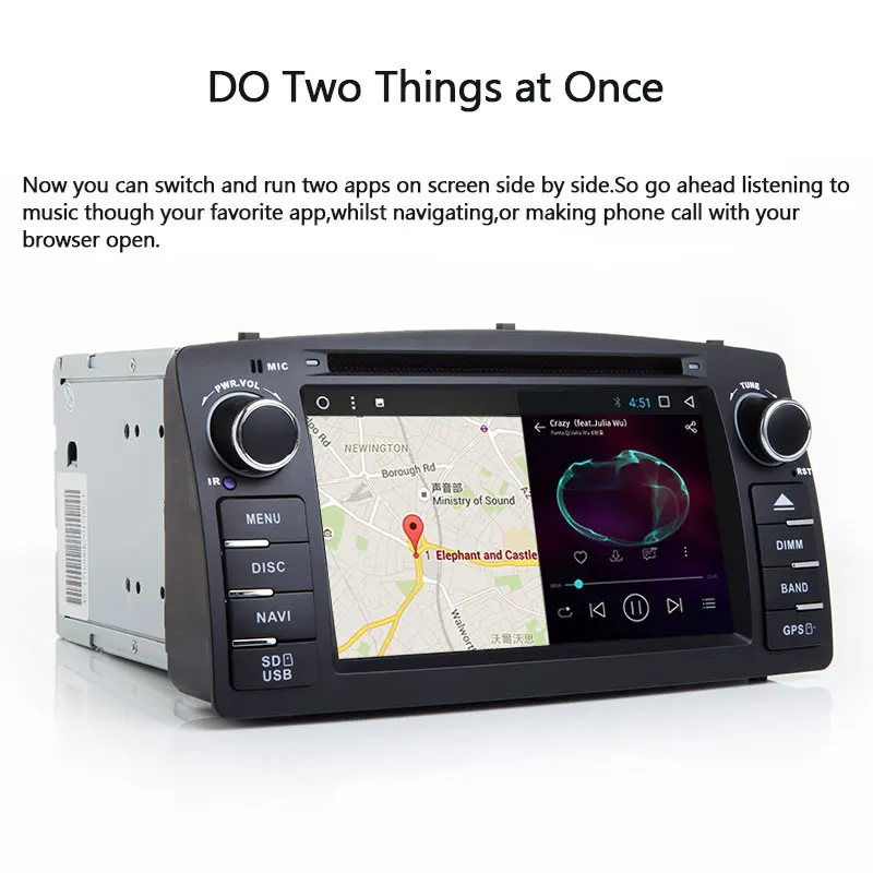 Clearance Xonrich 2 Din Car Radio DVD Player For Toyota Corolla E120 BYD F3 2000 2005 2006 Multimedia GPS Head Unit Stereo NavigationAudio 4