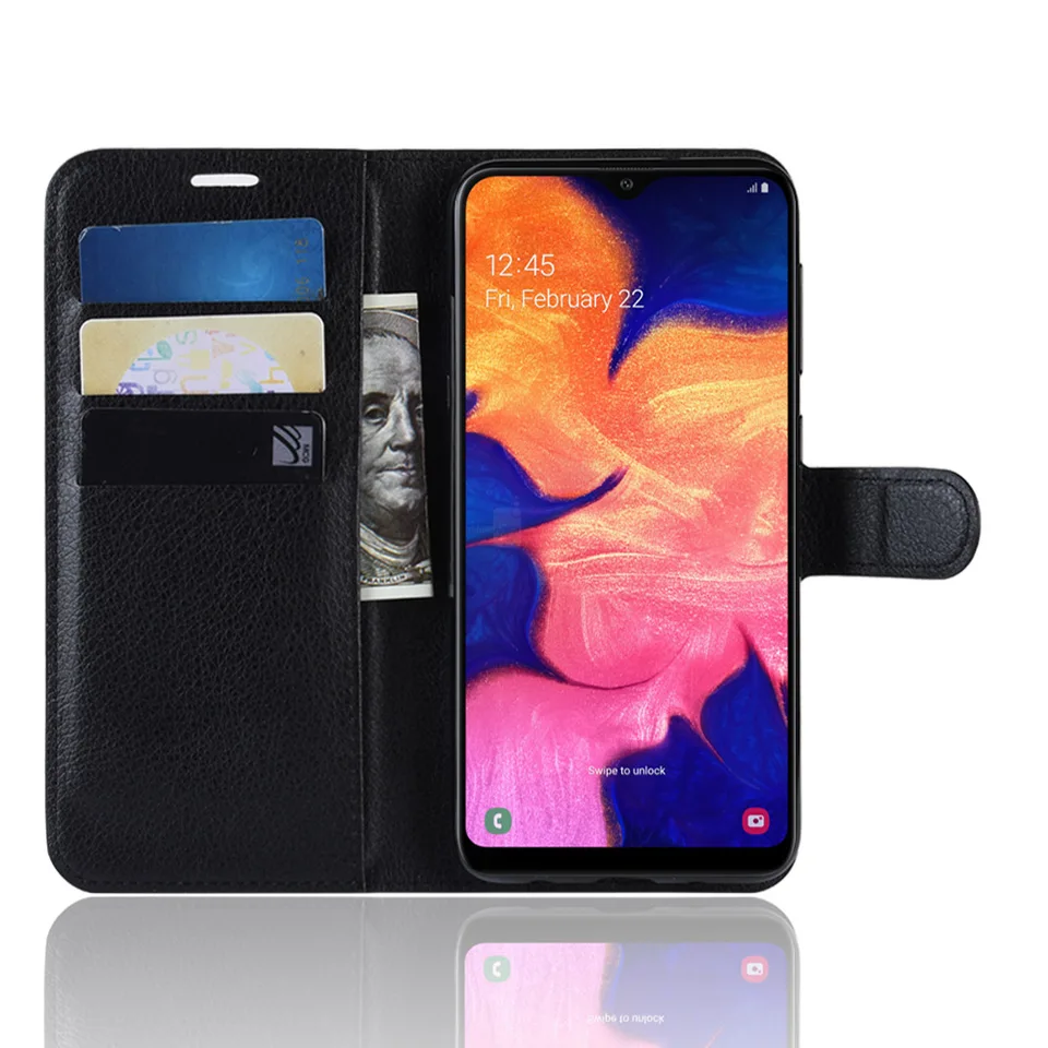 Samsung Galaxy A10 Stylish Flip Leather Wallet Case