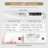 XINZUO 8.5'' inch Chef Knife High Carbon Din 1.4116 Slicing Stainless Steel German Kitchen KnivesMeat Tools with Ebony Handle ► Photo 2/6