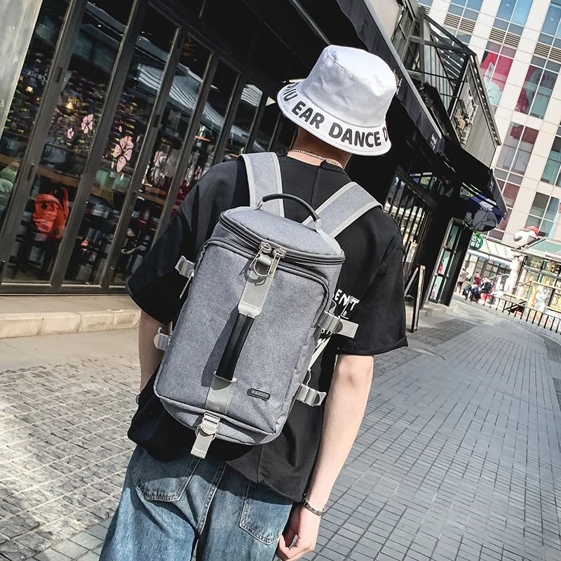 

Cross-border new Chao brand backpack men's large canvas travel bag high school student bag waterproof multifunctional backpack