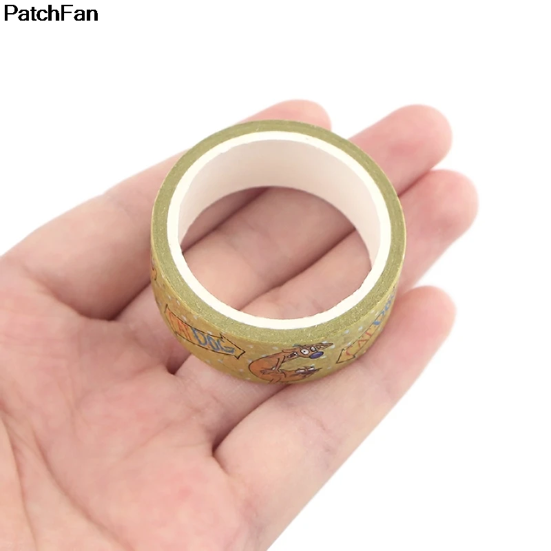 20 шт./лот Patchfan Catdog мультфильм смешной DIY Скрапбукинг дети клей Васи бумага маскирующая Лента Печатный узор наклейки A2381