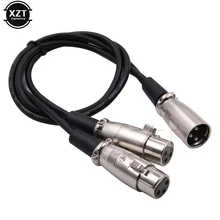 0,5 м Премиум XLR штекер 2 XLR гнездо микрофонный аудио кабель адаптер