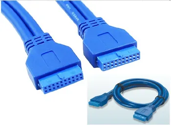 

50 cm 2 pulgadas placa base 19 P/20 Pin hembra a hembra Cable de puerto 5 Gb/s 5 USB 3,0 Header f/F cable