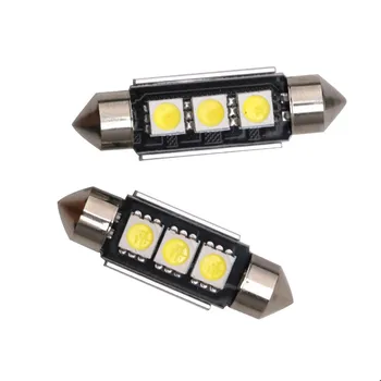 

2 Pcs White 39mm LED Bulb Super Bright 5050 3SMD Reading Lamp Canbus Error Free Auto Interior Doom Lamp Car Styling Light