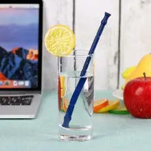 Многоразовая Складная Силиконовая щетка для очистки питьевой соломы, набор инструментов, удобный чехол для переноски, для путешествий, дома, бутылки, чашки, соломинки