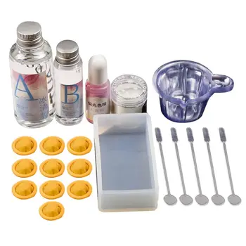 

Resin Crystal Epoxy Mold Silicone Rectangle Mould DIY Crafts Dried Flower Decorative Making Tools