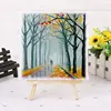 7*12cm Mini Canvas And Natural Wood Easel Set For Art Painting Drawing Craft Wedding Supply U1JA ► Photo 3/6