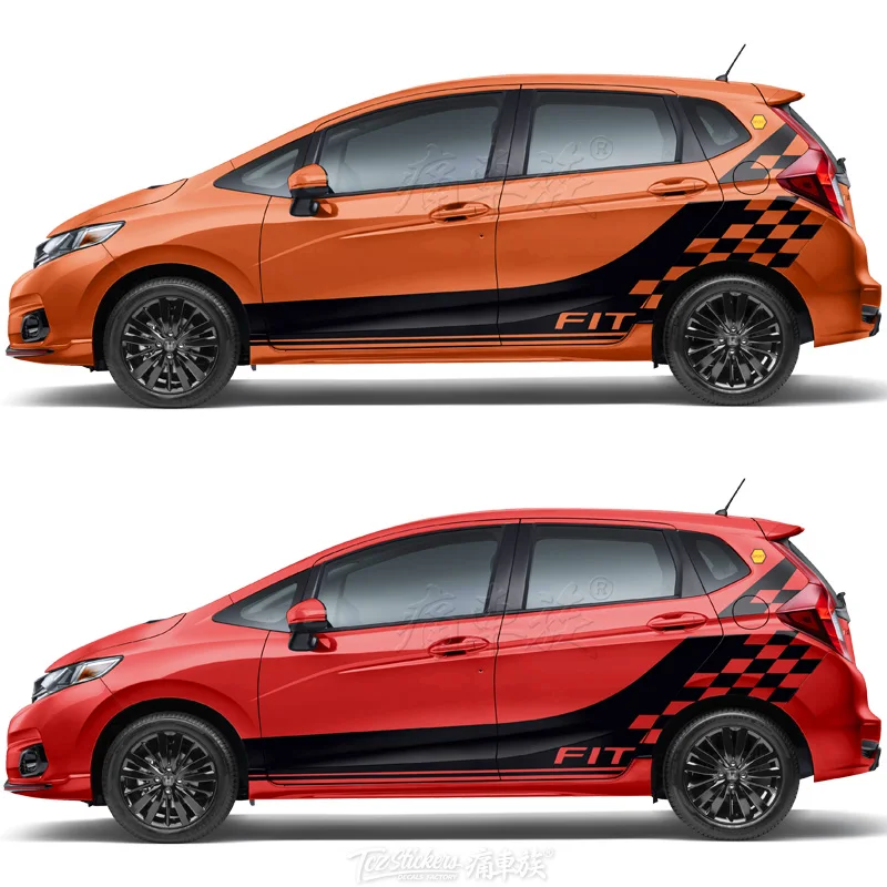 Автомобильные наклейки для Honda GK5 JAZZ FIT автомобильные с цветами модифицированные