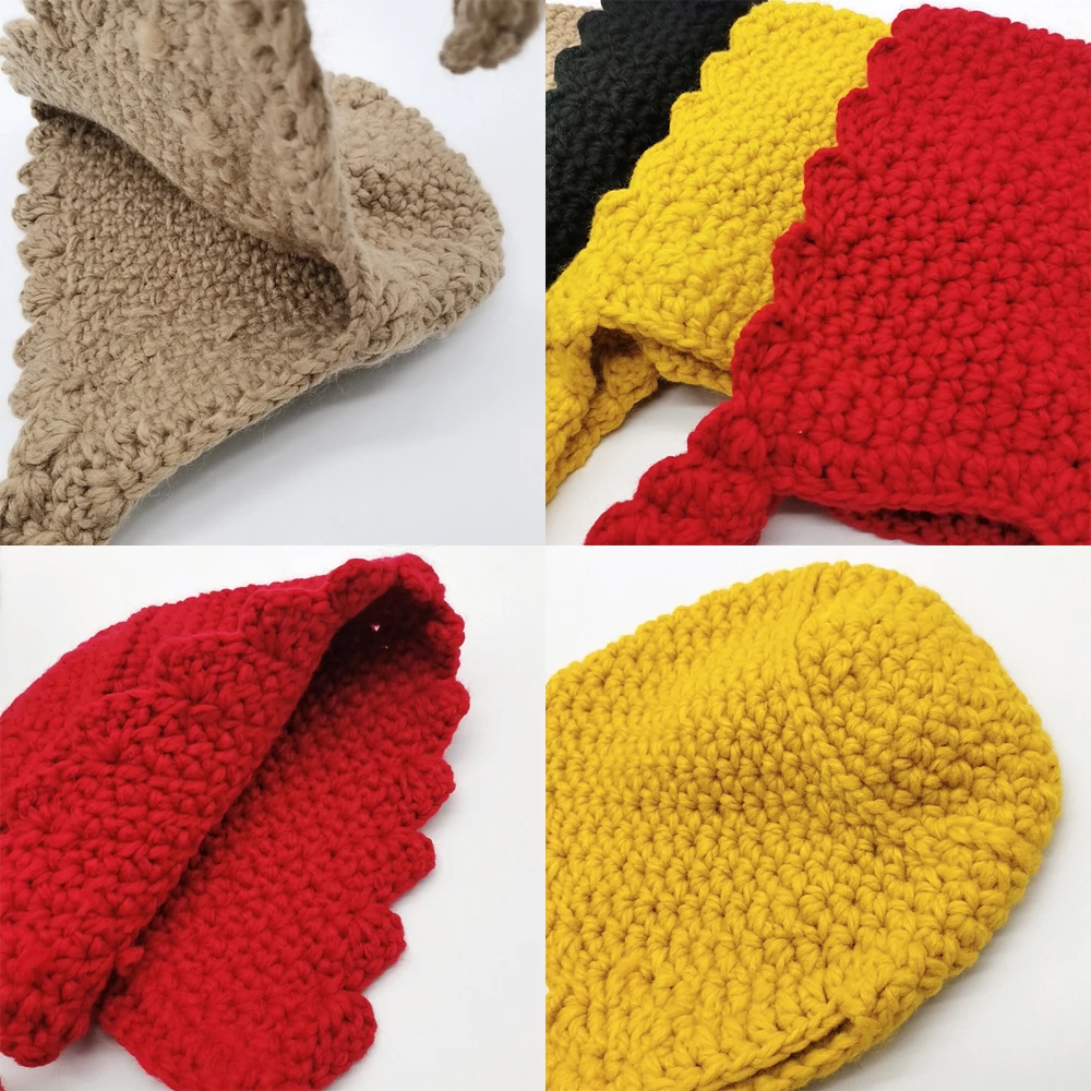 Зимний шерстяной трикотаж для новорожденных девочек от 2 до 8 лет, шапка, широкий берет-Боб, шапка для девочек в стиле ретро, вязаная шапка Lori, аксессуары для волос, шапочки