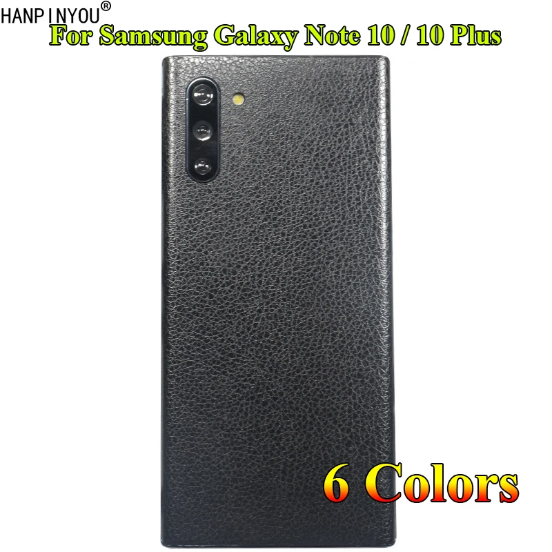 

For Samsung Galaxy Note 10 / 10 Plus 5G Luxury Ultra Thin Back Full Matte Decals Imitation Leather Sticker Film Protect Cover