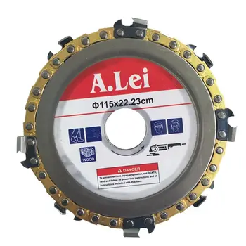 

115mm 22mm Diameter 9 Tooth Chainsaw Disc for Angle Grinders Circular Saw Blade Woodworking Cutting Wood Slotted Cutting Piece