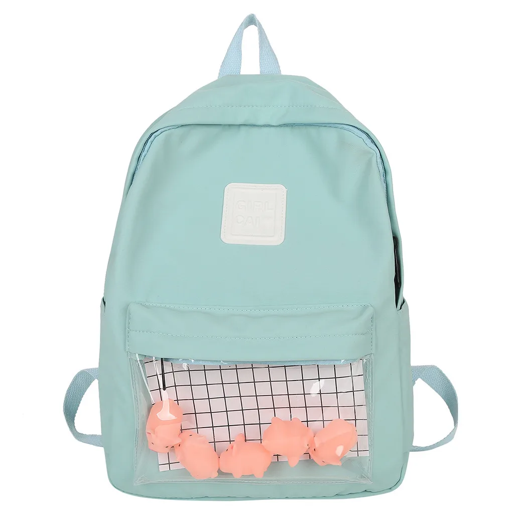 MAIOUMY Female School Bag Woman Large Capacity Canvas Backpacks Cute Ducks Campus Student Laptop Backpack