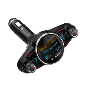 

HEVXM Bluetooth Handsfree Car Kit BT08 MP3 Player FM Transmitter Aux Modulator Dual USB