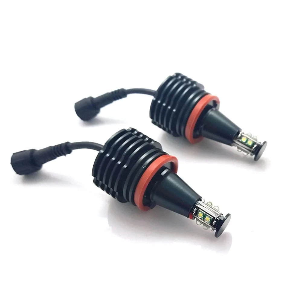 120W 6000K White H8 LED Car Angel Eyes Marker Lights Bulbs error free For BMW 5