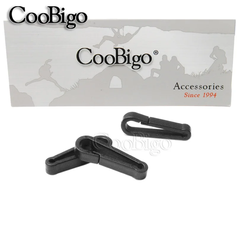10pcs/lot Black Plastic Carabiner Clips For Backpack Paracord Strap Cord Lanyard DIY
