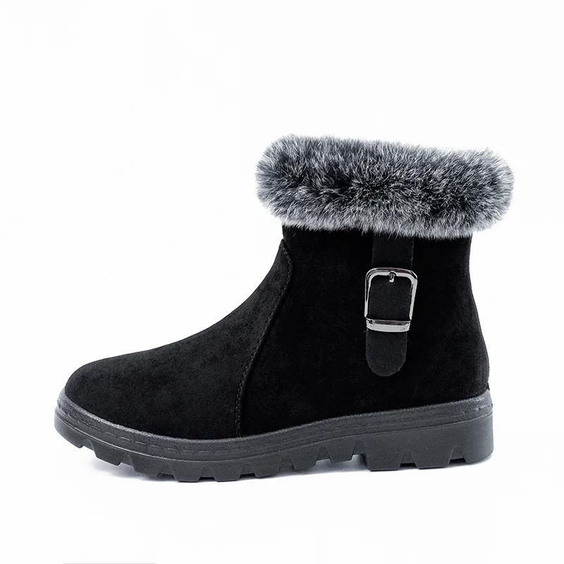 Winter Boots For Women Chunky Women Ankle Boots Keep Warm Casual Women's Shoes Non-Slip Retro Shoes Zapatos De Mujer