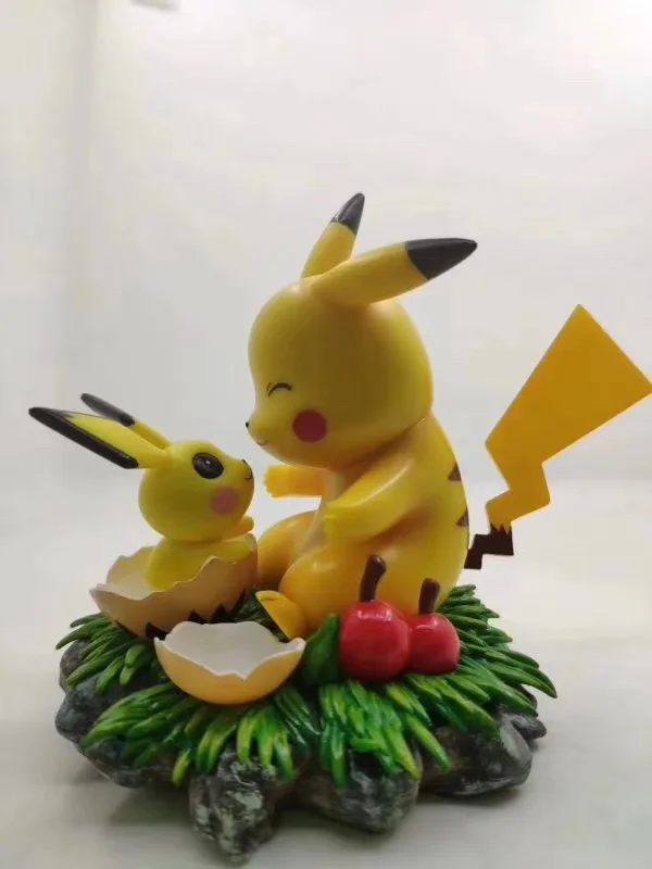 11cm Fantasy Series EGG pikachued pokemones Action Figure Toys Cute Room Model Decoration Birthday Gift
