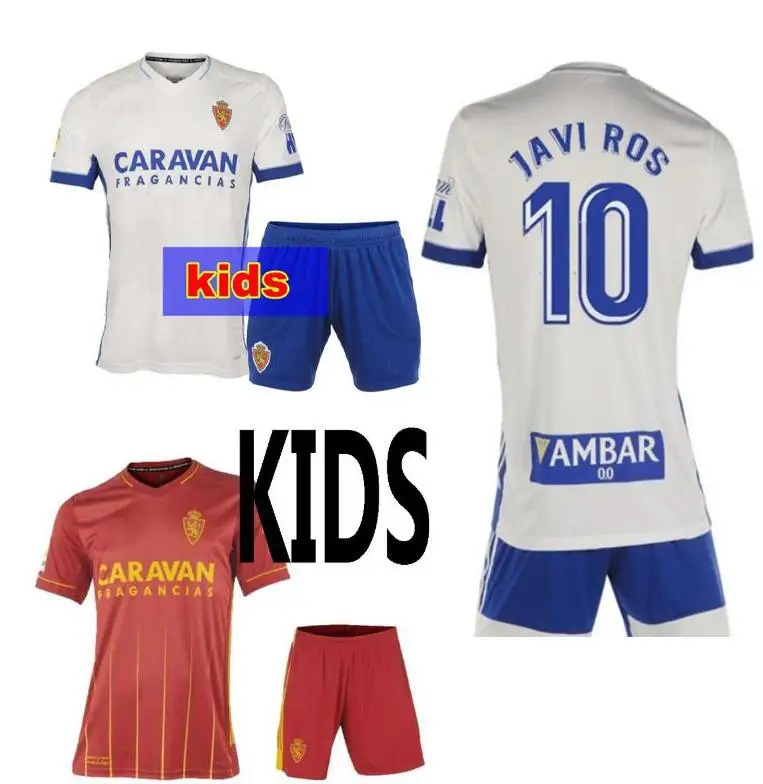 

kids 20 21 REAL Zaragoza SOCCER JERSEY 2020 2021 Zaragoza SHINJI KAGAWA AndrÃ© Pereira Alberto camisetas de futbol SET FOOT