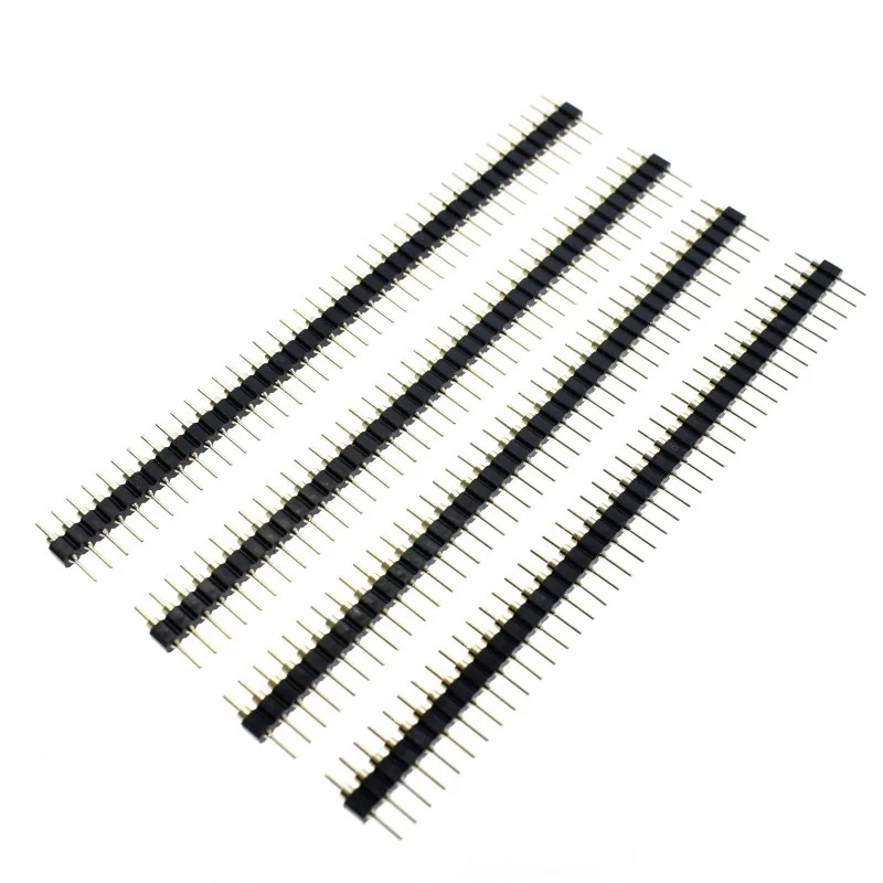 Row needles 10 шт. 2,54 мм контактный разъем Женский Однорядный 40 Pin 2,54 мм Круглый контактный разъем 1x40 EQV - Цвет: Row needles