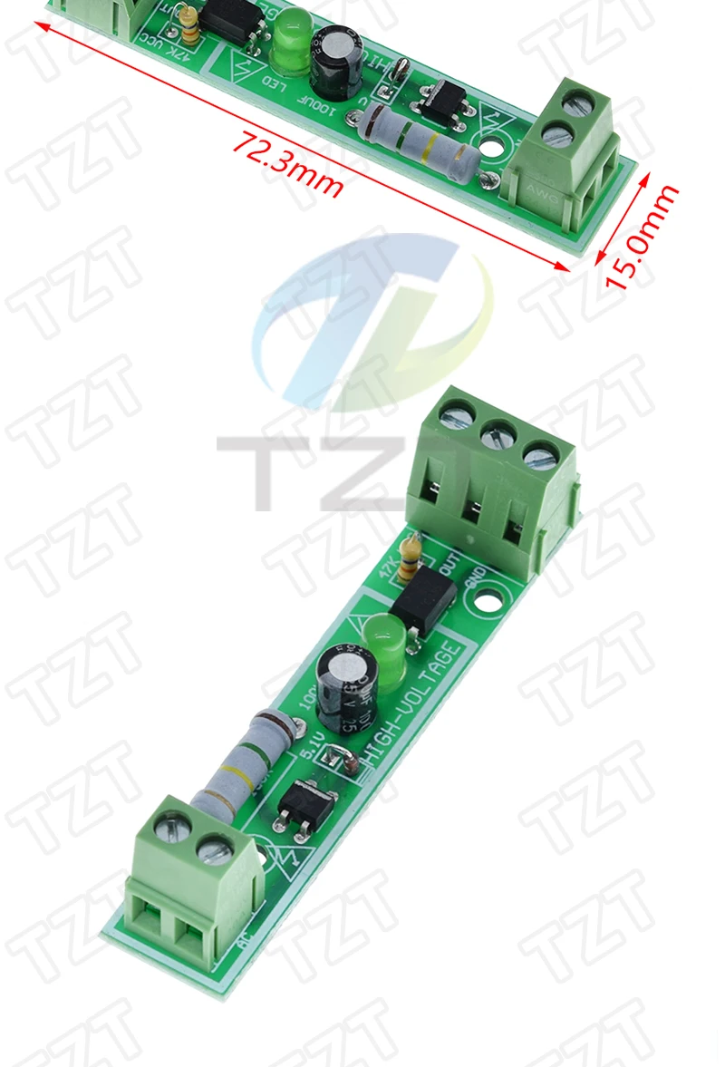 PC817 1 2 4-Kanal-Optokoppler-Isolationsplatine, Spannungswandler-Adaptermodul, 3,6–30 V, fotoelektrisches isoliertes Treibermodul – Detail 2