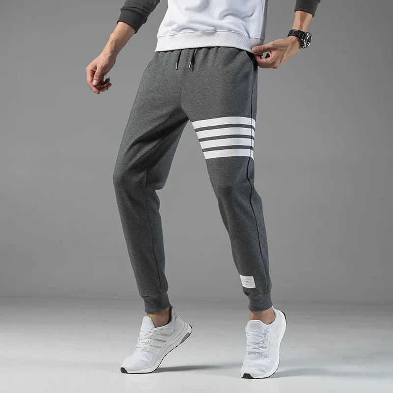 Осенние мужские штаны полосатые спортивные брюки брендовые Молодежные тренировочные брюки повседневные хлопковые брюки мужская одежда tb Man joggers spodnie